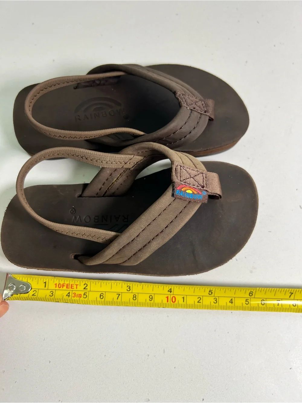 Rainbow Sandals Brown Leather Flip Flops Thong Sandals – See measurements